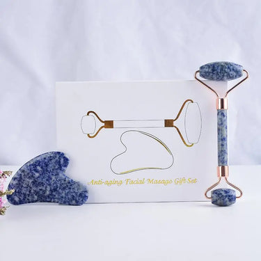 Therapeutic Sodalite Gua Sha Roller Set-Your Soul Place